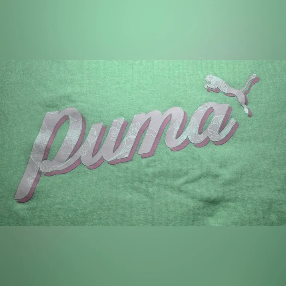 Puma Light Green Tee and Light Pink Shorts Set Size Large #1105 - Picture 6 of 13